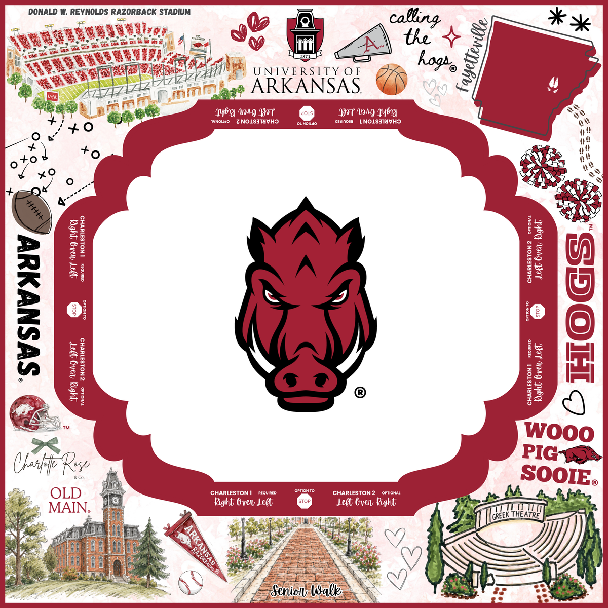 University of Arkansas® Mahjong Mat • Preorder