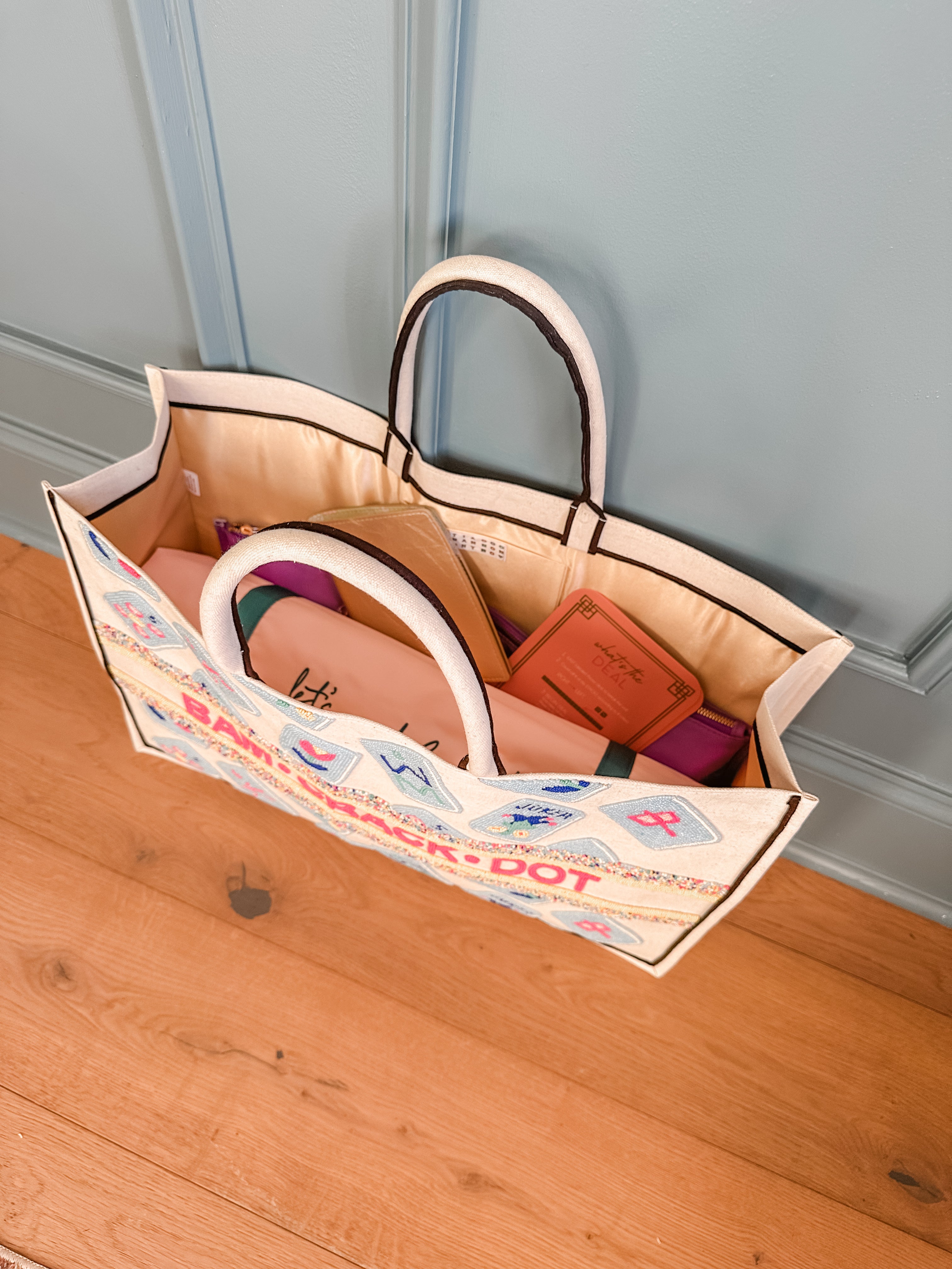 Mahjong Carryall Bag • Customizable – Charlotte Rose & Co.