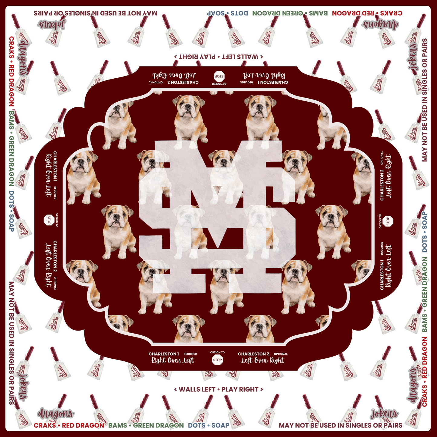 MS State Bulldogs Mahjong Mat • Preorder