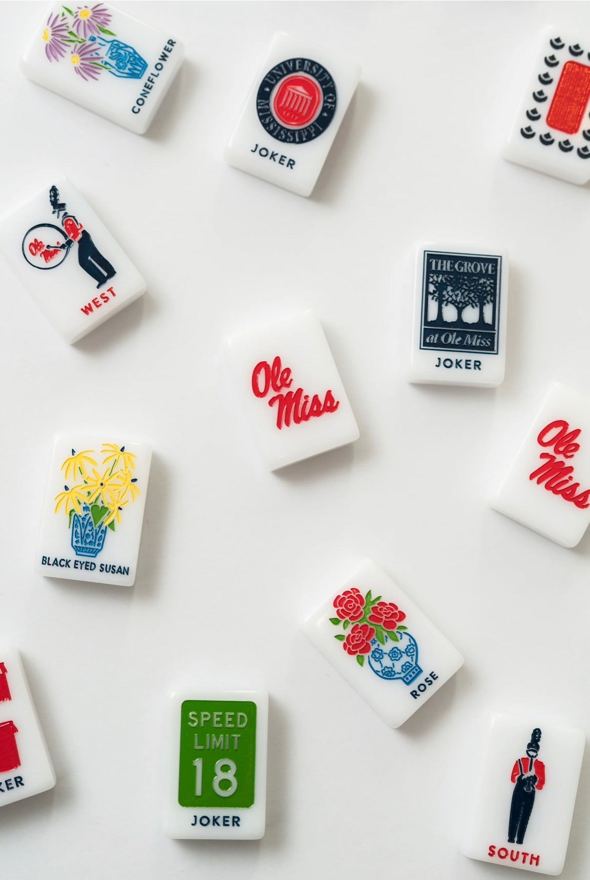 OLE MISS® - UNIVERSITY OF MISSISSIPPI® MAHJONG TILES - PRE ORDER
