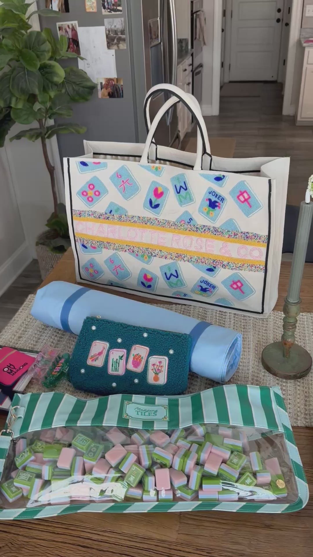 Mahjong Carryall Bag • Customizable – Charlotte Rose & Co.